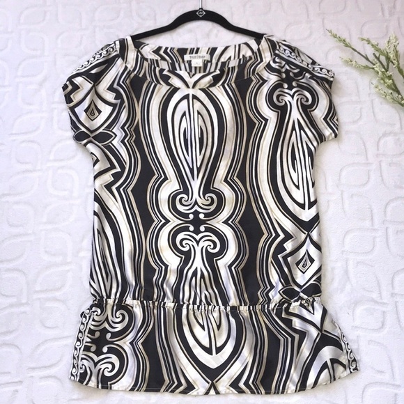 WHBM 100% Silk Tunic Top Blouse Size Small Career Casual Business Date - Picture 2 of 7